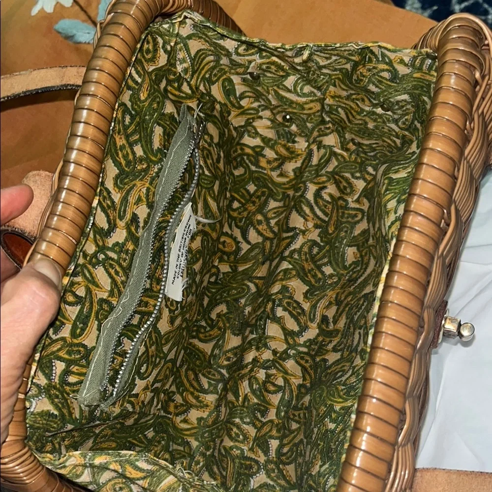 Brown Woven Handbag vintage - Picture 4 of 5